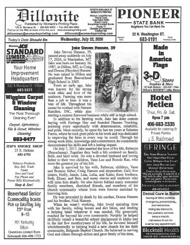 Wednesday, July 22, 2026