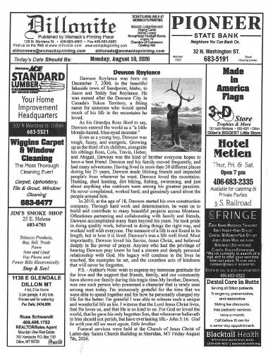 Monday, August 10, 2026
