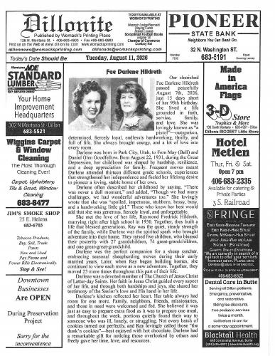 Tuesday, August 11, 2026