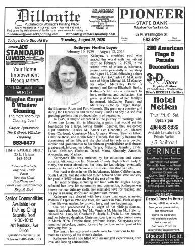 Tuesday, August 25, 2026